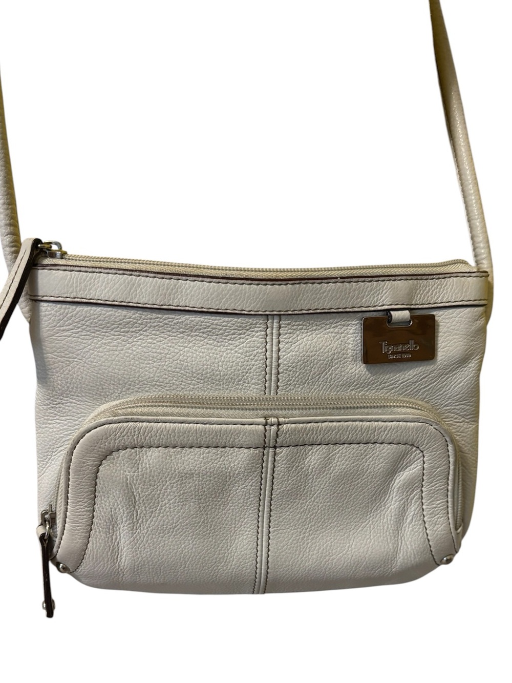 TIGNANELLO White Leather Crossbody Purse